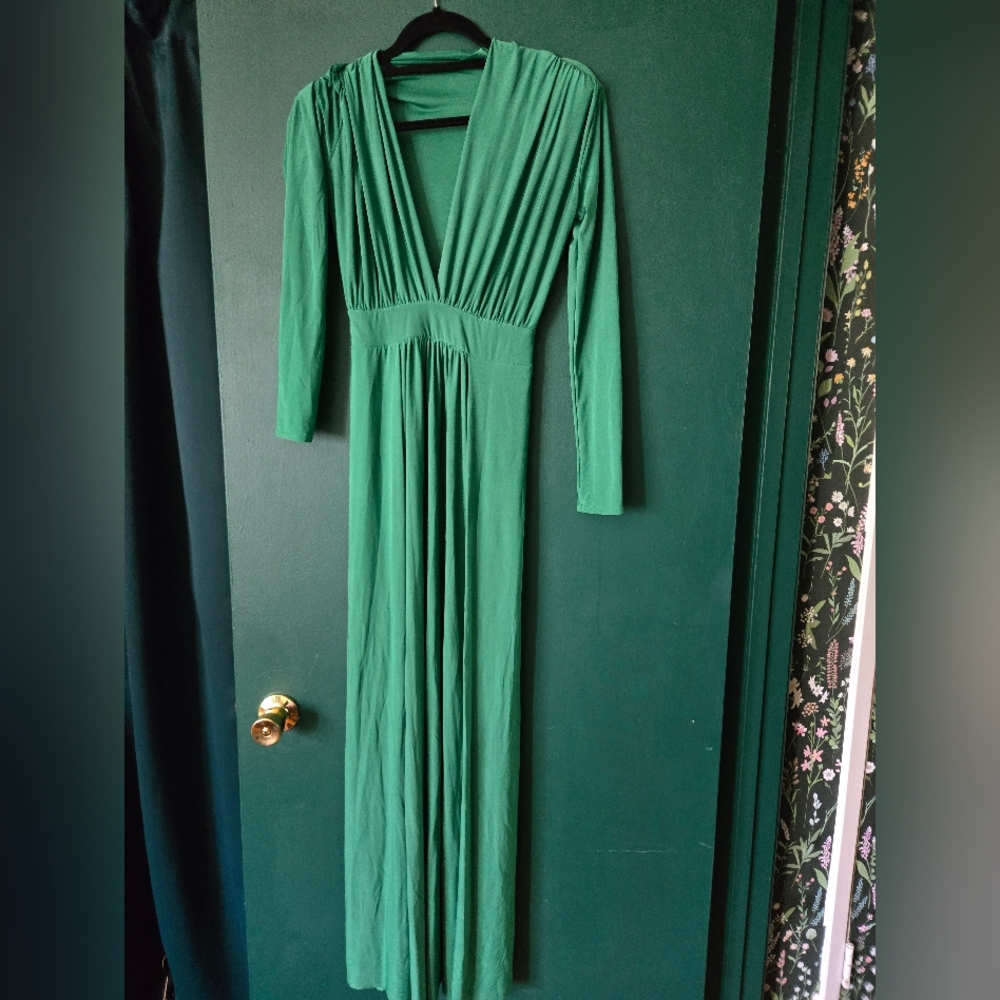 Fashion Nova Emerald Long Sleeve Dress Small - Picture 2 of 6